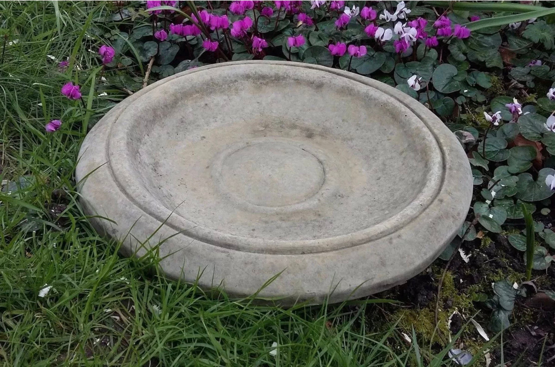 Reconstituted Stone Garden Bird Bath Top Only Replacement Etsy UK