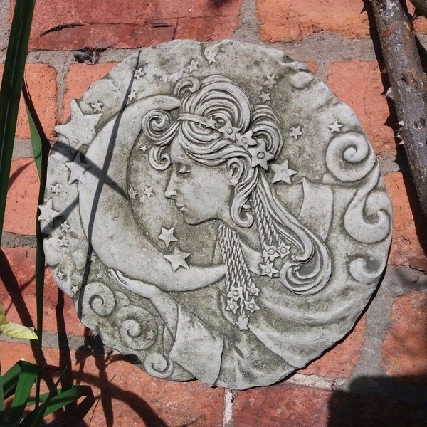 Reconstituted Stone Garden Fortune Teller Wall Plaque