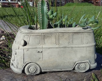 Reconstituted Stone Garden VW Campervan Planter Ornament