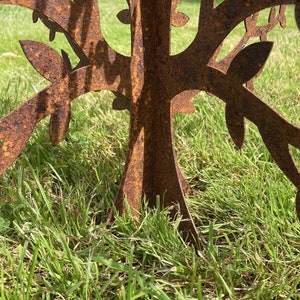 Rusty Metal 3D Tree Garden Ornament - Etsy UK