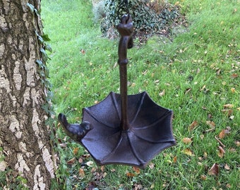 Cast Iron Garden Hanging Umbrella Bird Feeder