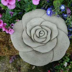 Reconstituted Stone Garden Rose Flower Ornament