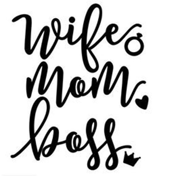 Mom Wife Boss Decal Mom Wife Boss sticker car decal Mom | Etsy