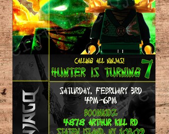 Lloyd Ninjago Invite Etsy Lloyd Ninjago Invite Etsy