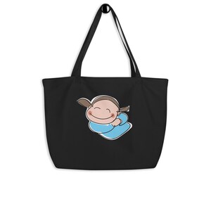 Large Cute organic tote bag