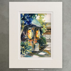 Japanese temple print art