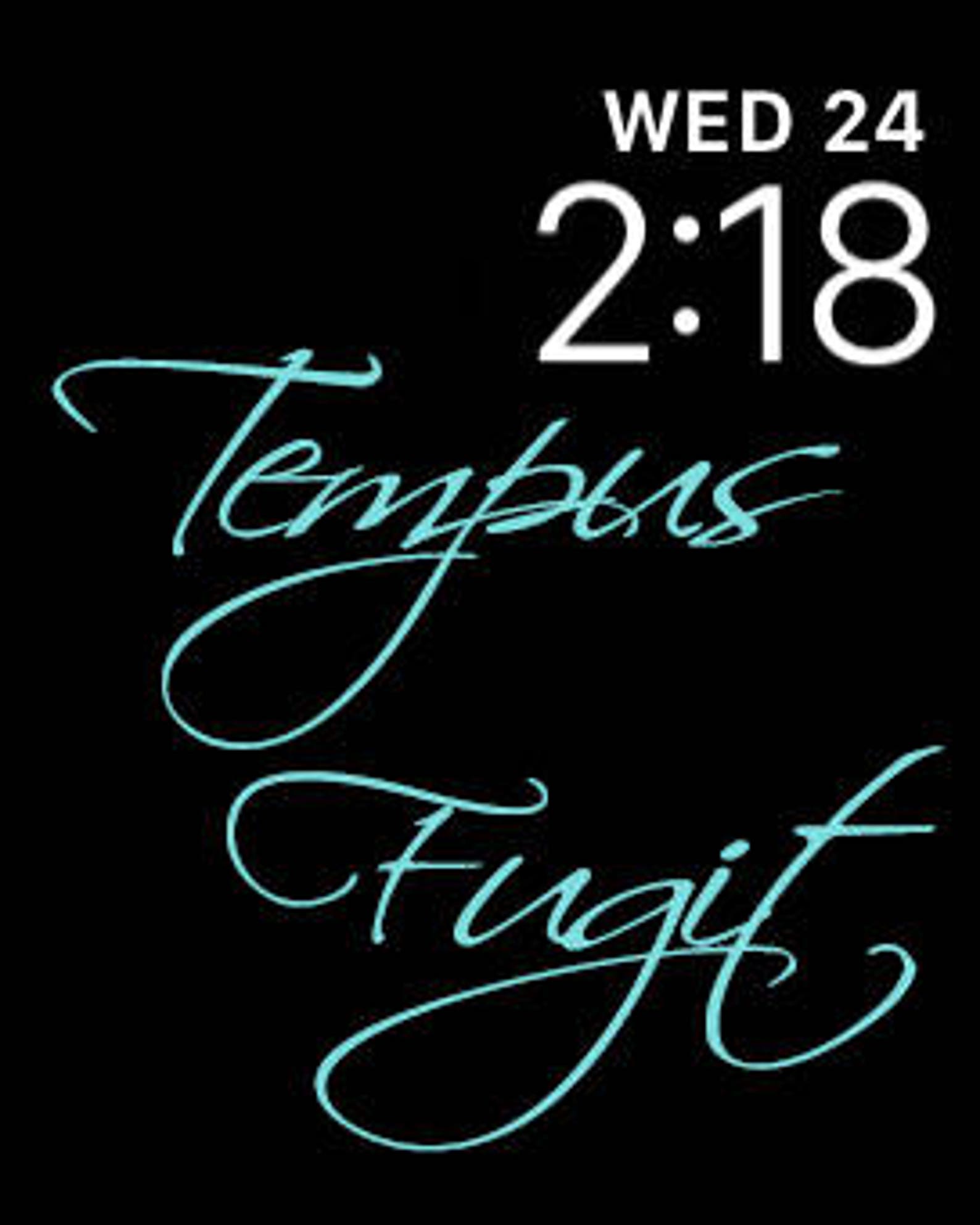 Tempus Fugit el tiempo vuela Apple Watch cara Wallpaper - Etsy México