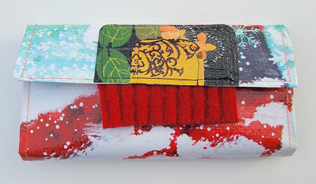 Wallet - Recycled Wallet - Recycled Shopping Bag Wallet - Gift for Her ...