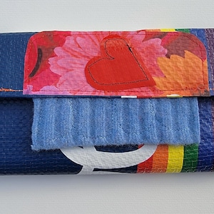 Wallet - Recycled Wallet - Recycled Shopping Bag Wallet - Gift for Her - Birthday Gift - Recycled Wool Sweater - Lightweight - Upcycled