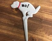 Dog No Poop Sign Cast Iron Yard Sign Warning Stay Off Lawn STOP Neighbor Animals
