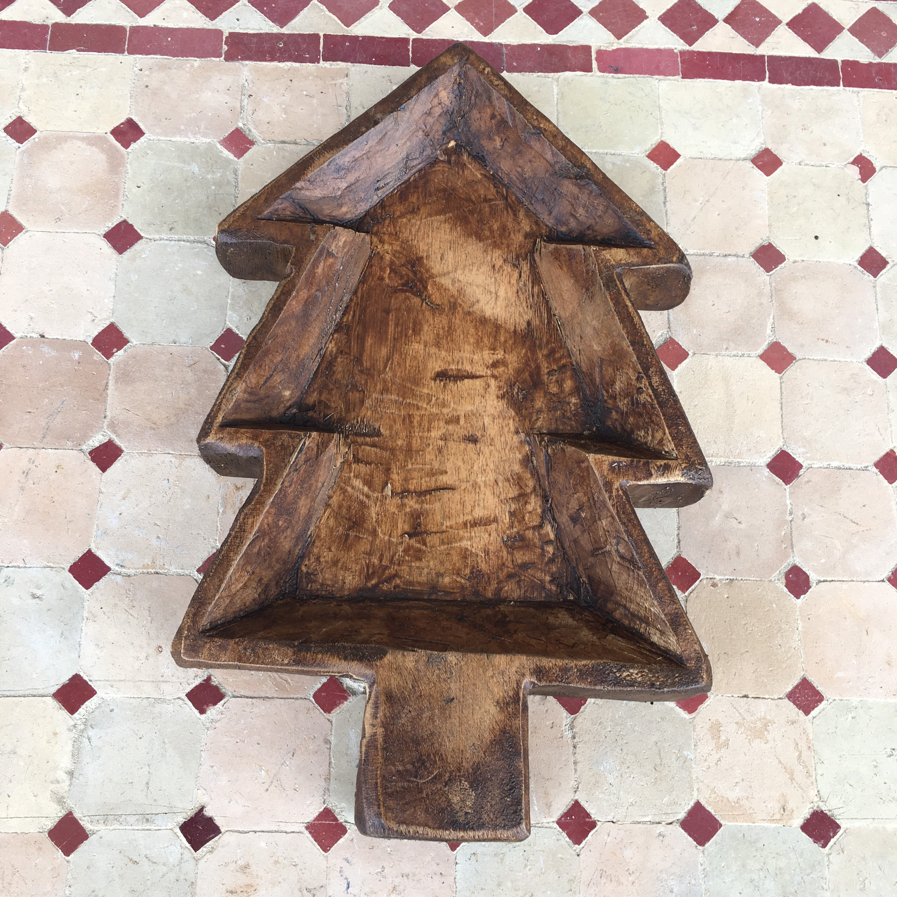 Kitchen & Dining Dining & Serving Christmas Tree Shaped Wooden Bowl