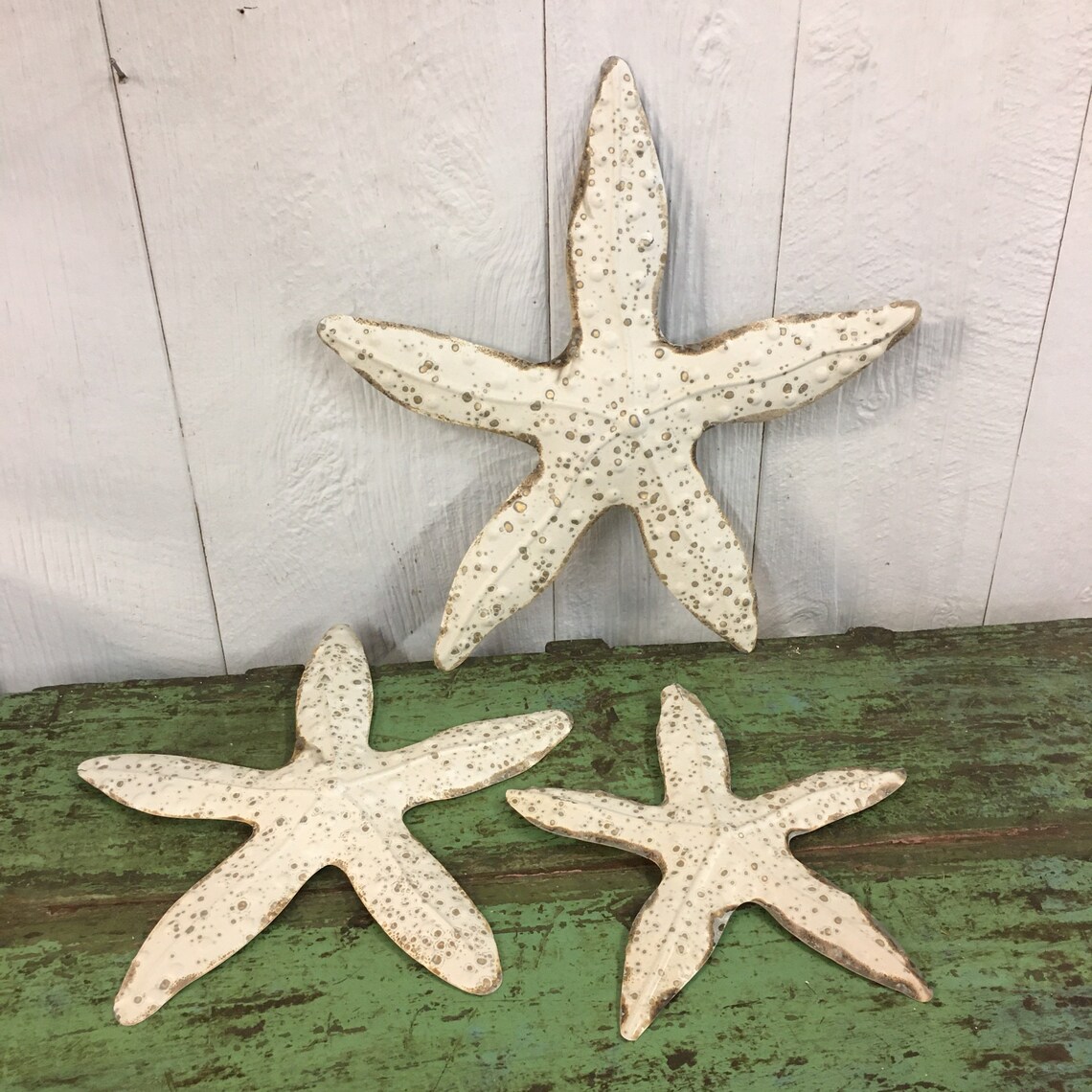 Set of 3 Metal Starfish Wall Art Beach House Coastal Nautical Etsy