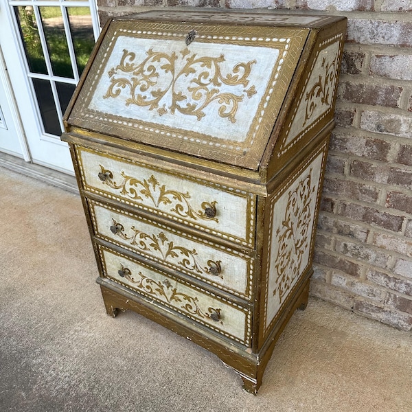 Antique Drop Front Secretary Desk - Etsy