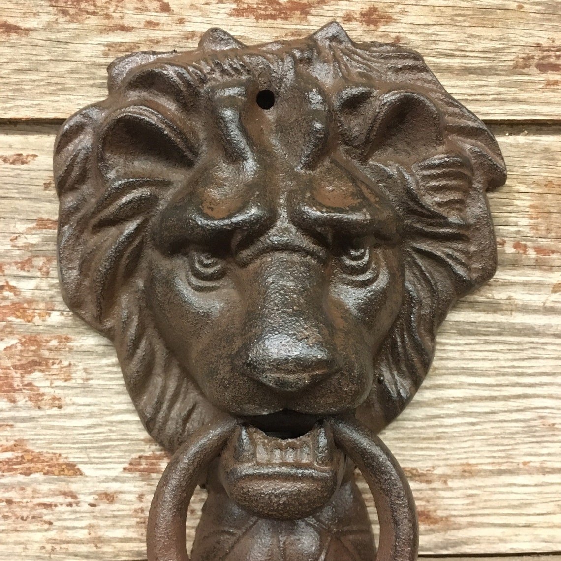 Large Cast Iron Antique Style Rustic LION HEAD Door Knocker Etsy