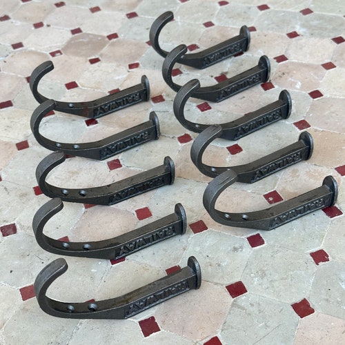 10 Railroad Spike Wall Hooks Cast Iron Railroad Spike Coat Hooks Railway Spike Wall Hooks Rustic Railroad Spike Hooks