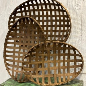 tobacco leaf basket Vintage Tobacco Basket