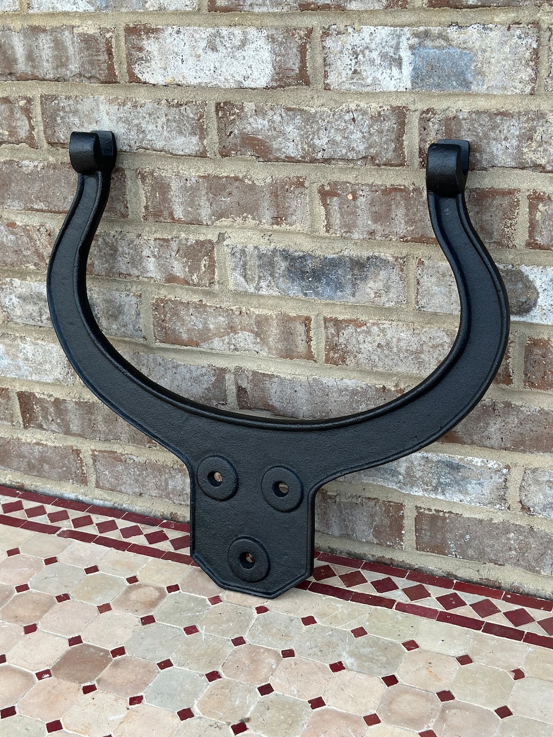 Cast Iron Bell Upright Yoke Dinner Upright Holder Display Farmhouse No
