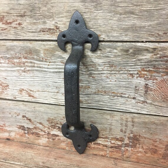 XFORT® Maniglie Nere Antike Per Porte Interne Con Fermo, Design Rustico In Ghisa, Set Completo Con Viti E Mandrino, Adatto A Porte In Legno