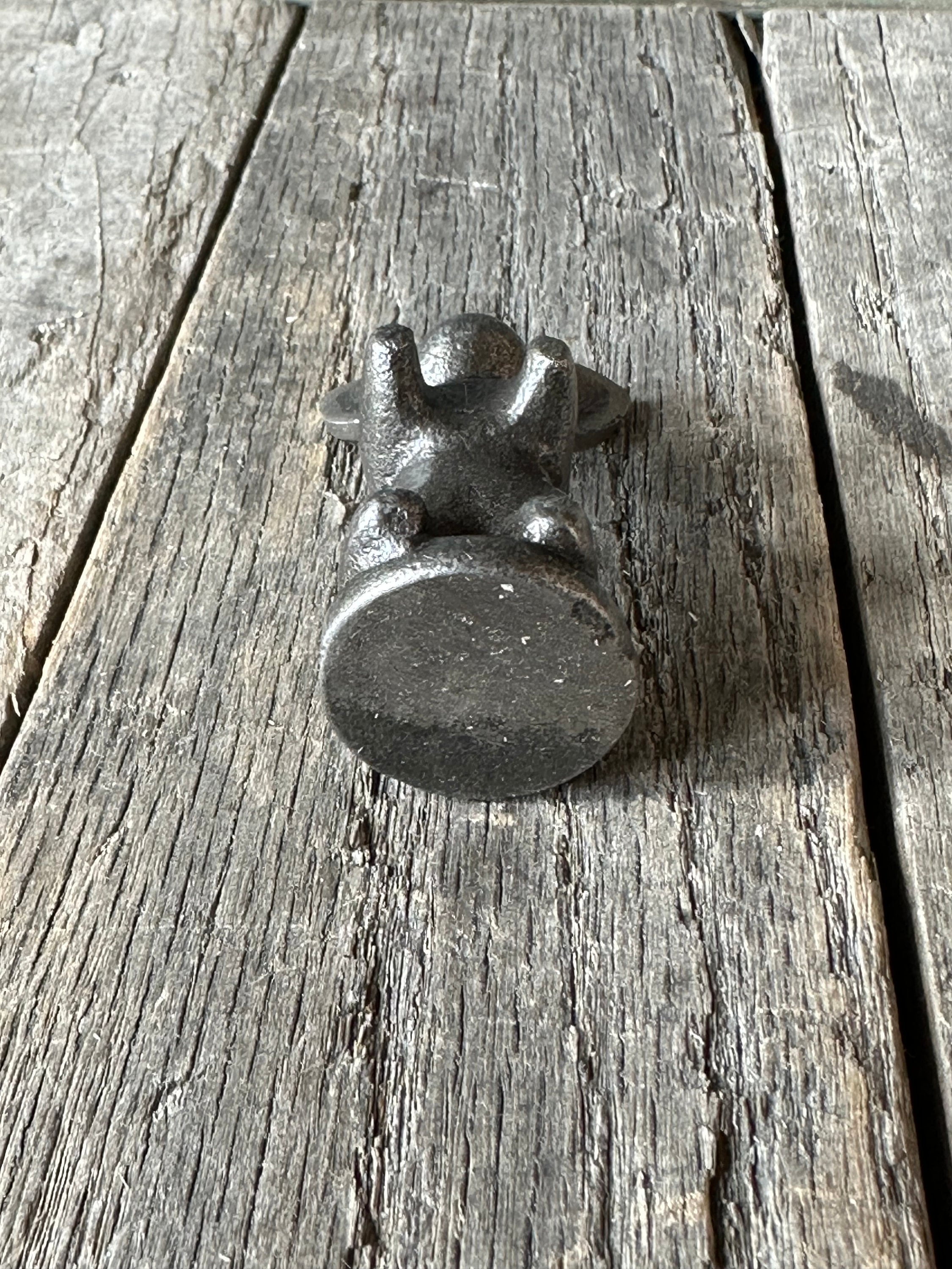 Cast Iron Rabbit Butler Statue Small 3” Cast Iron Rabbit Statue - Figurine Paperweight Art Figure ...
