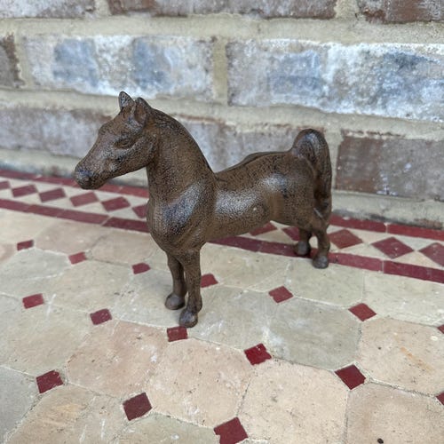 Statue de cheval en fonte, étagère d'art, décoration de presse-papiers, équitation anglaise, poney western