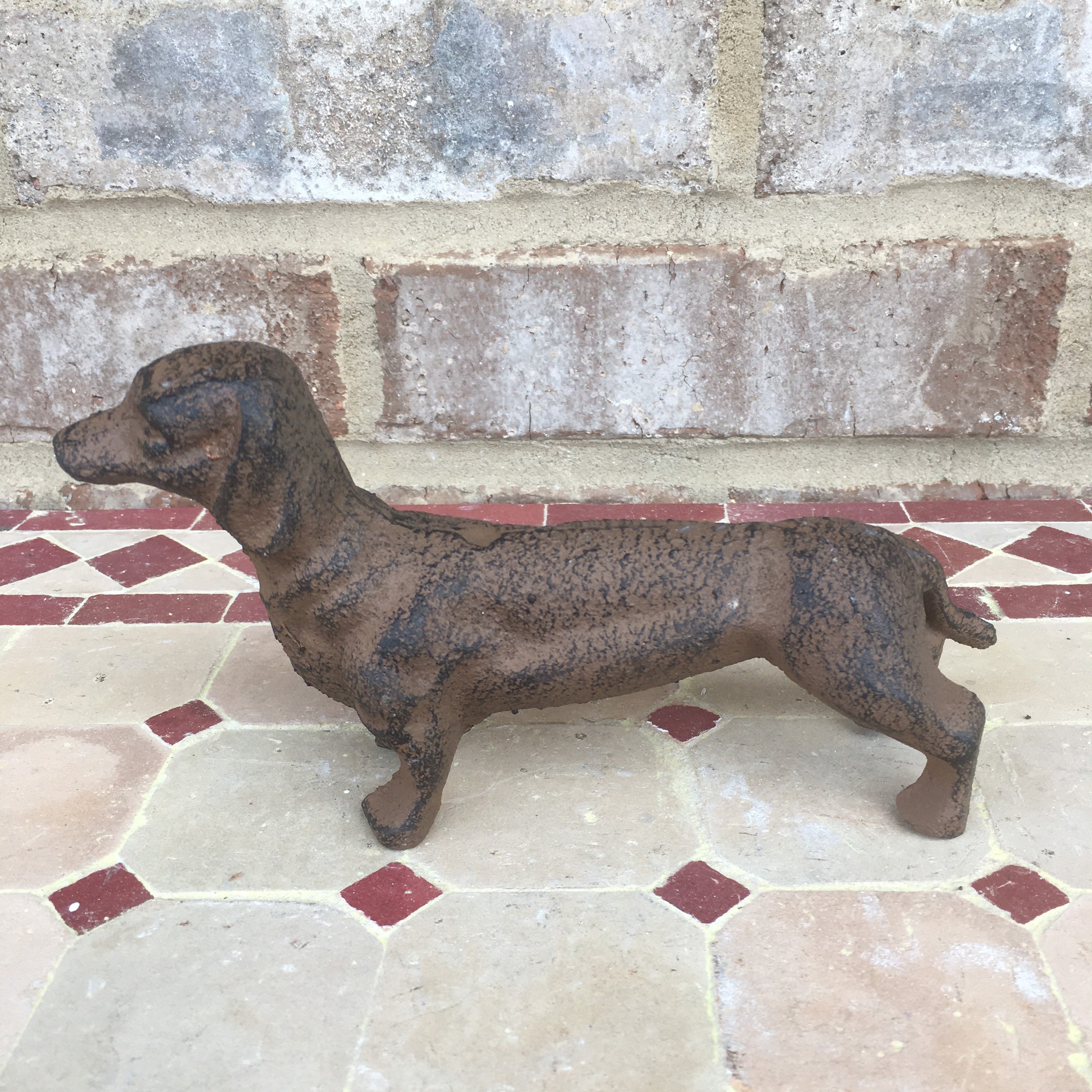 Cast Iron Dachshund Weiner Dog Doorstop Statue Paper Weight Etsy