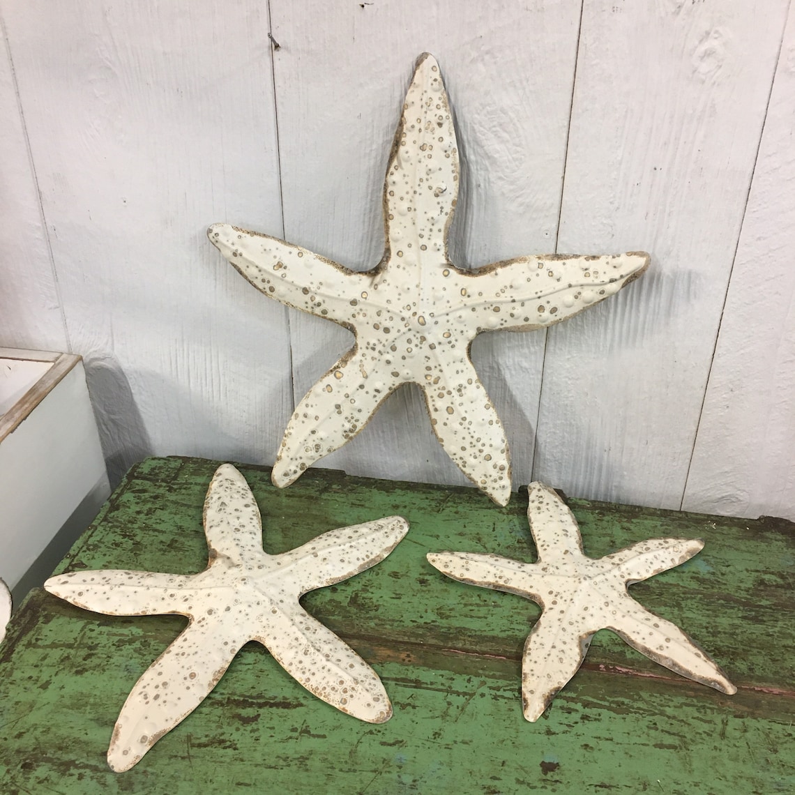 Set of 3 Metal Starfish Wall Art Beach House Coastal Nautical Etsy