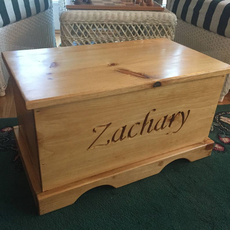 Personalized Toy Box Wooden Chest Image 0