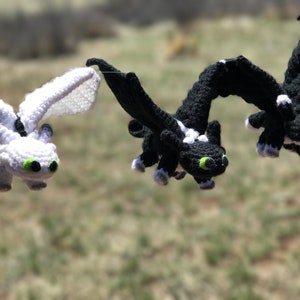 Dragon - Baby Night and Light Fury&#39;s - Crochet Pattern