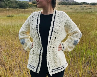 The Folklore Cardigan -- Starry Night Cardigan - Häkelanleitung