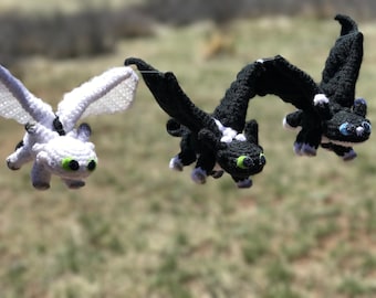 How to Crochet Your Dragon - Baby Night and Light Fury's - Crochet Pattern