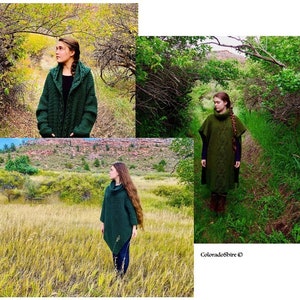 The Shire Bundle - The Shire Poncho + Green Groves Cardigan + Autumn Pine Poncho - CROCHET PATTERNS