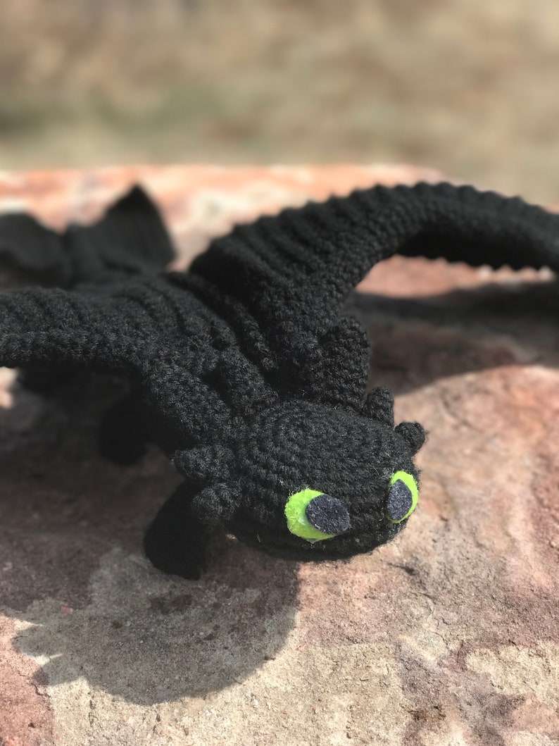 How to Crochet Your Dragon Toothless CROCHET PATTERN Etsy