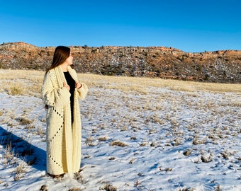 Snow Lodge Cardigan - Crochet Pattern