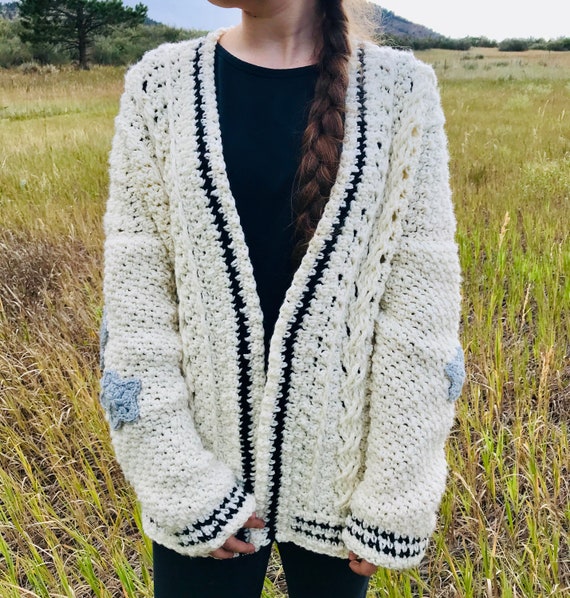 Starry Night Cardigan Crochet Pattern Etsy