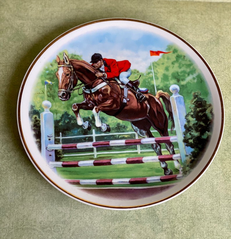 Equestrian Show Jumping Plate by Sebastian Boada Collectable Etsy