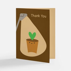 Tarjeta de agradecimiento por las plantas