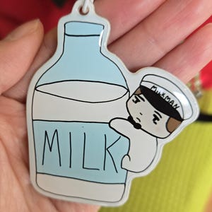 Milk Man Acrylic Charm