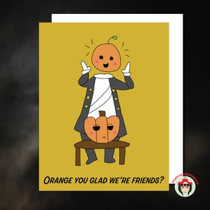 Cartão de Halloween "Você está feliz que somos amigos"