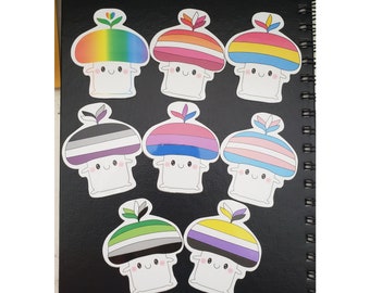 Pride Mushroom Stickers
