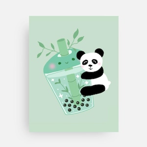 Panda Boba Postkarte