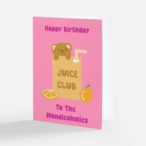 Cartes d'anniversaire sans alcool
