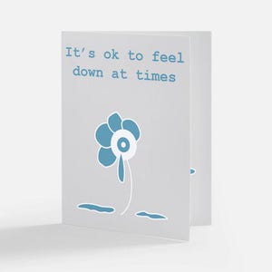 Carte de voeux fleur triste
