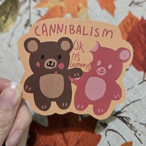 Pegatinas de caramelos de canibalismo