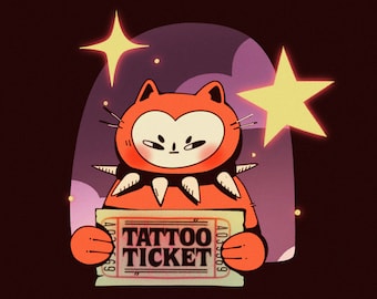 Tattoo Ticket - Artist Permission Tattoo Pass For A Single Existing Design