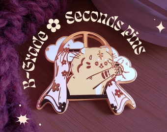 B-Grade/Seconds Pins: I Caught A Bug Hard Enamel Pin/Keychain, Cute Orange Cat Pin