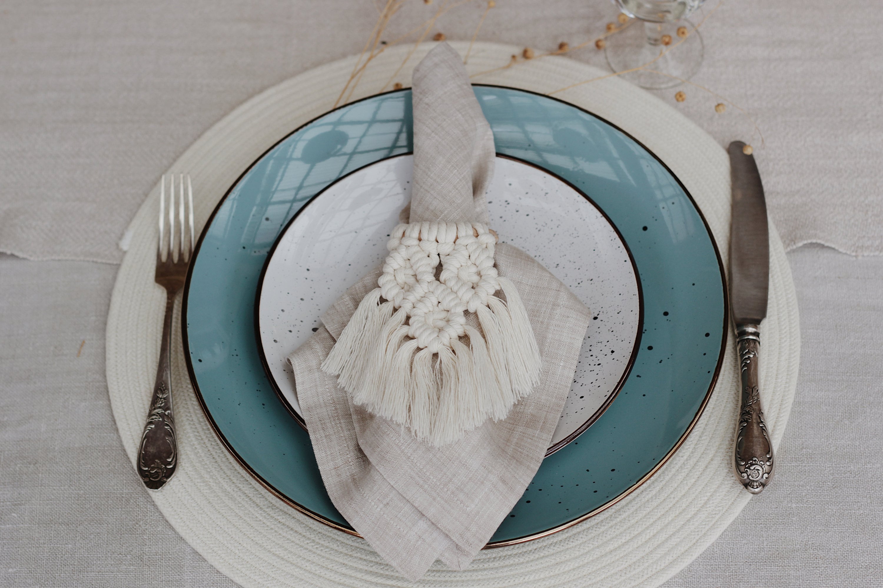 Napkin Ring Set Boho Napkin Rings Macrame Napkin Holders Boho Table Decor Wedding Table Decor