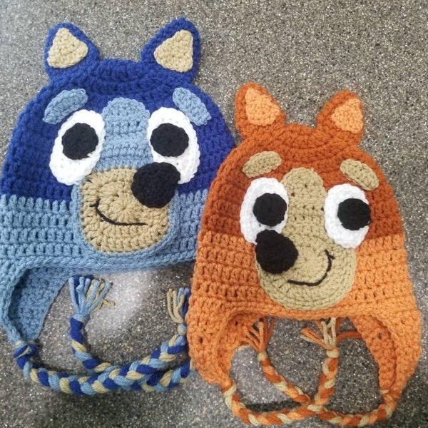 Bluey hat; Bingo hat; dog character hat