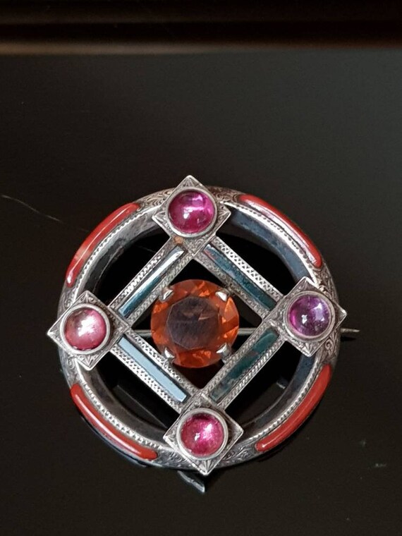 Antique Victorian Scottish Sterling Silver Agate 1