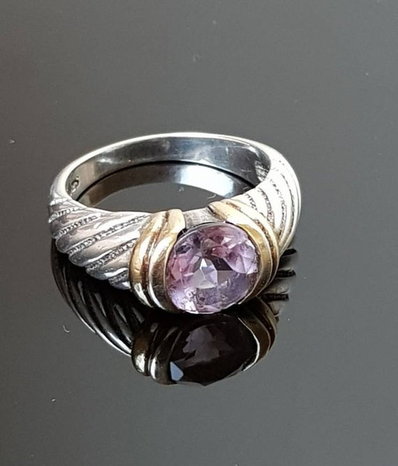Vintage Sterling Silver Amethyst Ring | Vintage 92