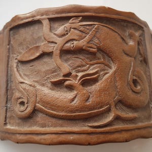 Caixa de joias de bugigangas de dragão chinês japonês de madeira esculpida antiga vintage | Caixa de joias de madeira antiga | Caixa de dragão